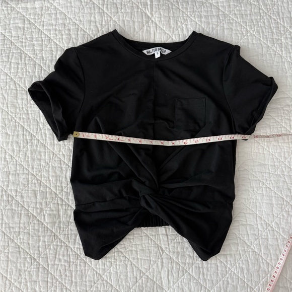 Walter Baker Black Short Sleeve Twist Tee - Picture 2 of 14